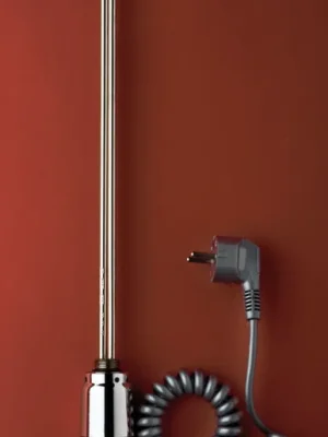 Levný Elektrická topná tyč do koupelnových žebříků s kulatým termostatem GTX - chrom lesk, 900 W
