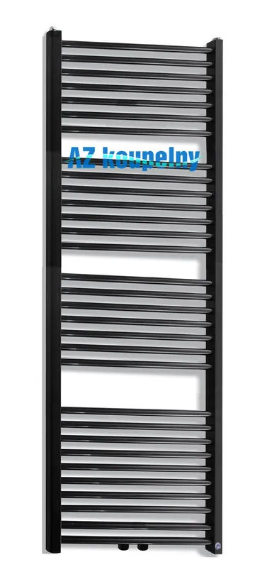 Koupelnový žebřík Neriet Primo-N/MM, 750 x 1732 mm, středové připojení RAL9005, černý lesk Lage Prijs