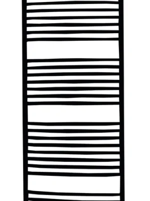 Topný žebřík P.M.H. BLENHEIM B7B - Černá lak, 450 x 1640 mm Nieuw