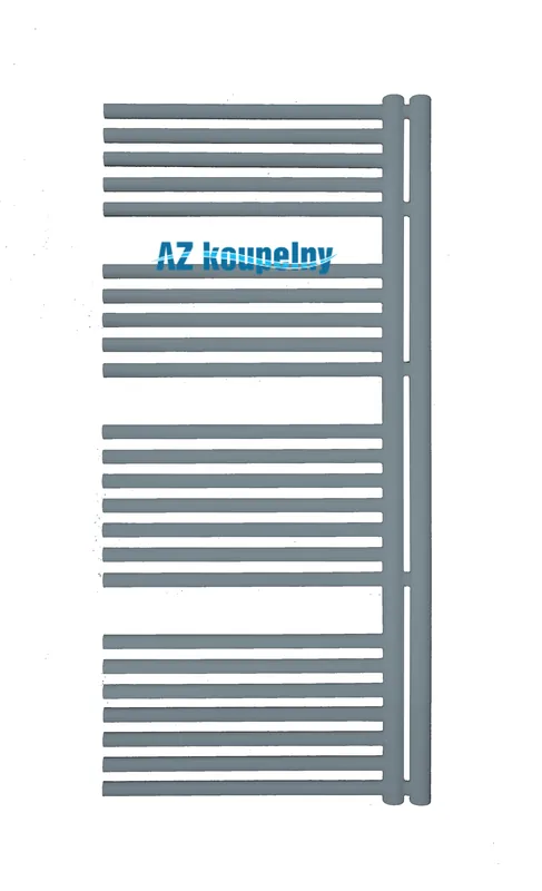 Populair Designový radiátor do koupelny Neriet Phoenix Line, 600 x 1300 mm, levý, 7040 světle šedá