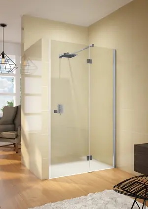 Skleněné sprchové dveře s pevným segmentem Riho POLAR P104, GP0005202, 90 cm, pravá Nízká Cena