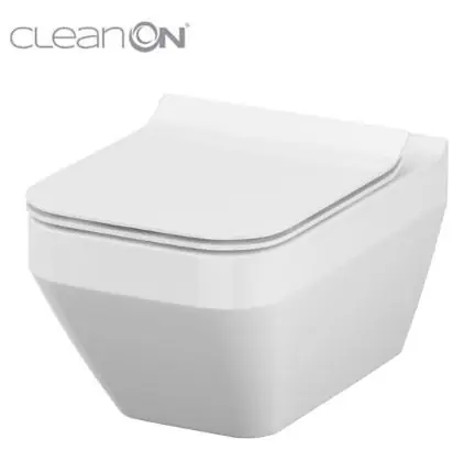 Závěsná WC mísa Cersanit CREA hranatá, Clean On, bez sedátka, K114-016 Bestel Nu