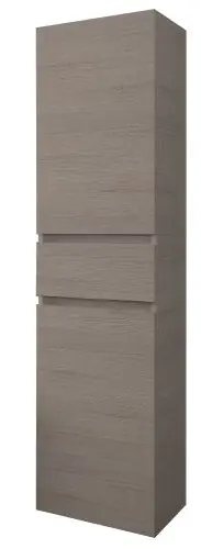 Nejnovější Verze Vysoká skříňka do koupelny Riho PORTO, 2x dveře, 1x zásuvka, 160 x 40 x 32 cm,DP4 dub šedý