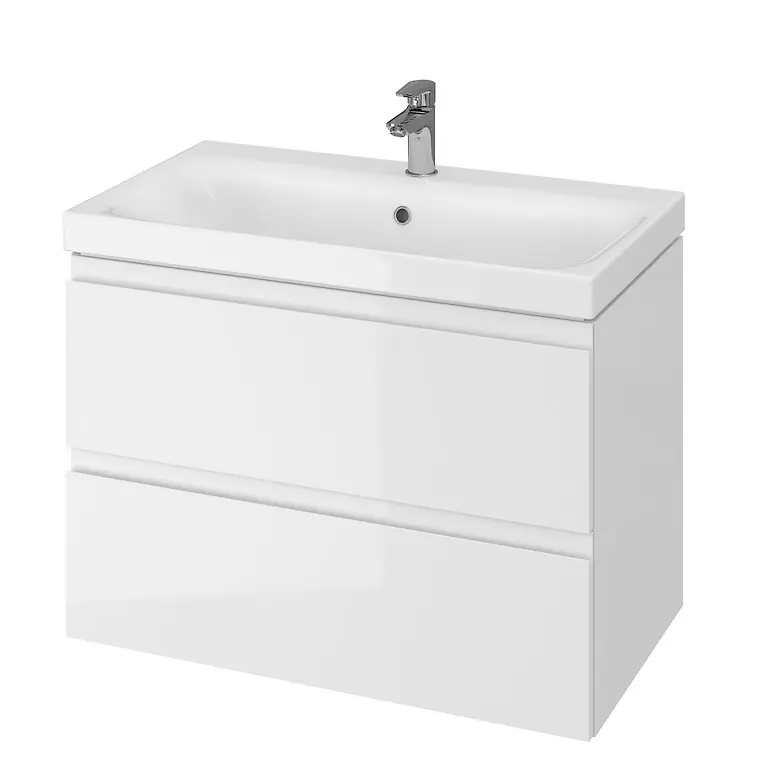 Set 975 Cersanit MODUO, 80 cm, závěsná skříňka + umyvadlo, S801-221-DSM, bílá Direct Verzonden