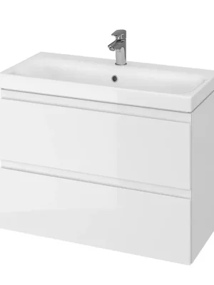 Novinka Set 979 Cersanit MODUO slim, 80 cm, závěsná skříňka + umyvadlo, (S801-225-DSM), bílé