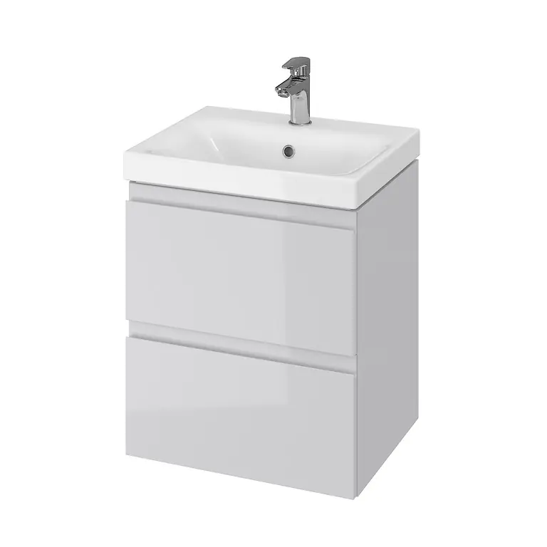 Ověřený Set 972 Cersanit MODUO, 50 cm, závěsná skříňka + umyvadlo, S801-219-DSM, šedá