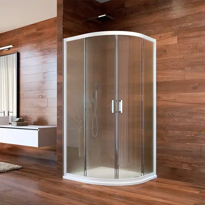 Sprchový kout Mereo LIMA CK608B02K, čtvrtkruh 90 x 90 cm, R550, sklo point 6 mm, bílá Weekendaanbieding