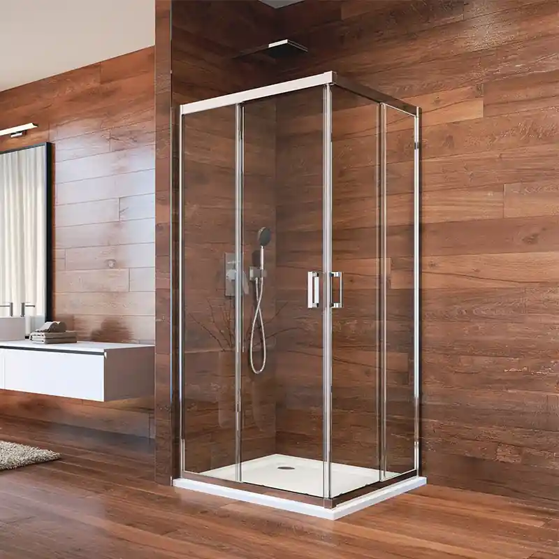 Čtvercový sprchový kout Mereo LIMA CK608A33K, 80 x 80 cm, čiré sklo 6 mm, chrom ALU Nieuw