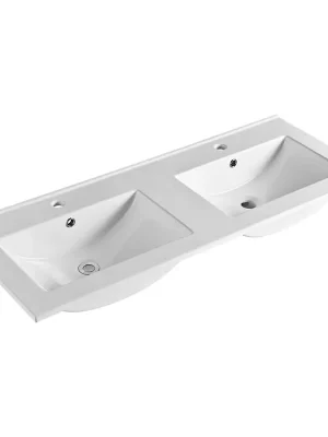 Keramické nábytkové dvojumyvadlo Mereo Slim UC12146D, 120 cm, bílá Zlevněný
