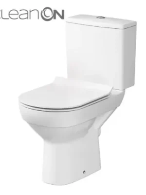 WC kombi Cersanit CITY K35-037, splachování Clean On, duroplastové antibakteriální sedátko slim - pomalupadající SoftClose Shop Nu