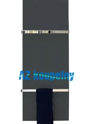 Topný radiátor do koupelny PMH ZONE Z2MES, 450 x 1570 mm, strukturální metalická stříbrná Sleva
