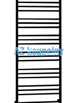 Vrácení Zdarma Koupelnový topný žebřík P.M.H. SORANO FRAME SNF5B, 500 x 1630 mm, černá lesk