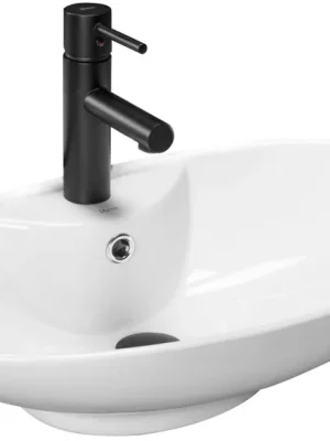 Meest Verkocht Designové keramické umyvadlo na desku REA Rosa 66 cm, oválné, s otvorem pro baterii, bílé