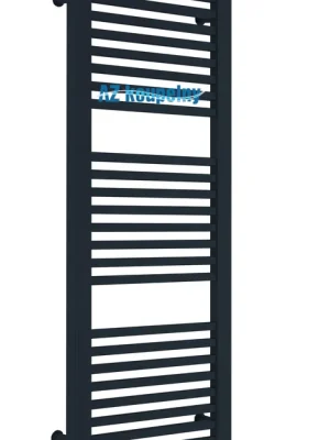 Zlevněný Hranatý žebřík Neriet Quadro Duo /MM, středové připojení 500 x 1140 mm, RAL9005, černá mat