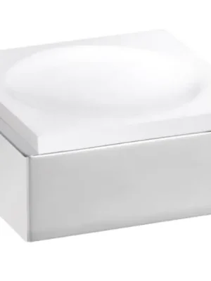 Mýdlenka s konzolí na zeď Bemeta GAMMA designová, hranatá, 145508312, chrom / bílá Časově Omezené