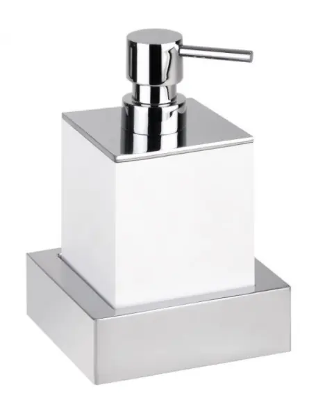 Korting Dávkovač tekutého mýdla s konzolí na zeď Bemeta GAMMA, 145509012, polyresin, chrom / bílá