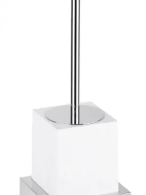 Betaalbaar Designová WC štětka s konzolí na zeď Bemeta GAMMA, 145513092, hranatá, chrom / bílá