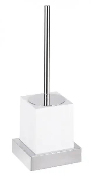 Betaalbaar Designová WC štětka s konzolí na zeď Bemeta GAMMA, 145513092, hranatá, chrom / bílá
