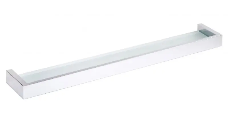 Skleněná polička Bemeta GAMMA, 145802312, designová, hranatá, 600 mm, chrom Ihned K Objednání