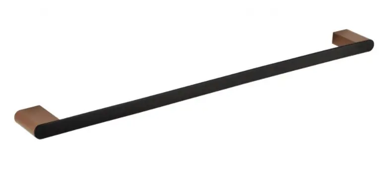 Držák ručníků Bemeta GALLA, 108104040, 600 mm, zaoblený, chrom / černá Korting