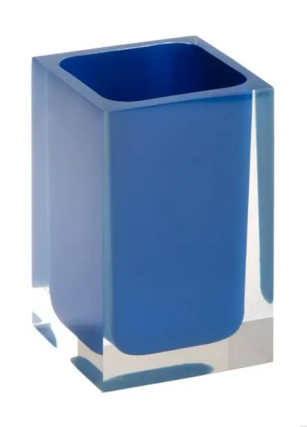 Hranatý držák kartáčků na postavení Bemeta VISTA,120111026-102, polyresin, čirý, modrý. Meest Verkocht