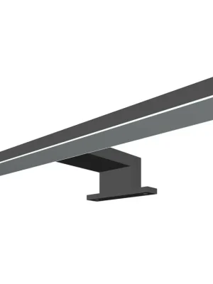 LED osvětlení k zrcadlovým skříňkám Riho 09, 30 cm. Plastové s vestavěným trafem, černé Novinka