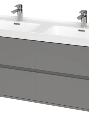 Direct Beschikbaar Skříňka se čtyřmi šuplíky pod dvojumyvadlo Cersanit CREA 120 cm, S931-005,barva matná šedá