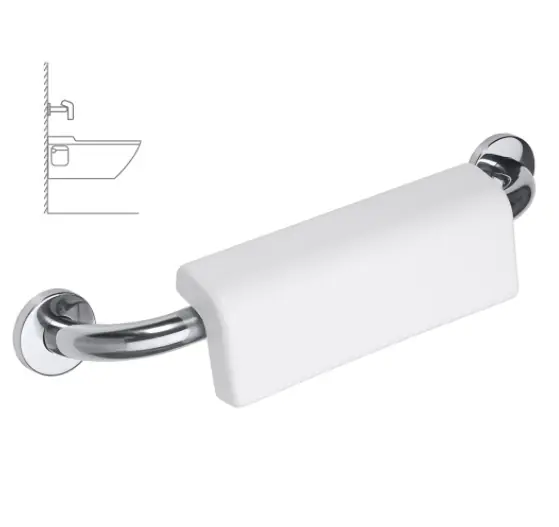 Madlo se zádovou opěrkou k WC Bemeta HELP, s krytkou, 301100501-o, nerez lesk, 580 x 155 Dokud Zásoby Vydrží