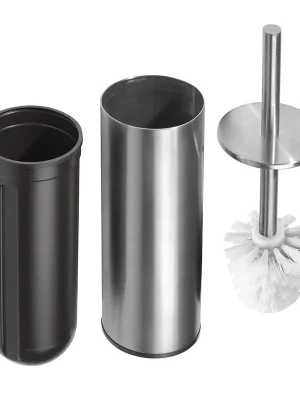 Uitverkoop Válcová WC štětka na postavení s bílým kartáčem Bemeta NEO, 102313055, broušená nerez