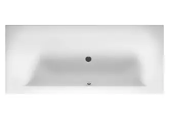 Hete Deal Vana Riho LINARES VELVET BT48105, 190 x 90 cm, objem 320 l, nízký okraj, bílá matná