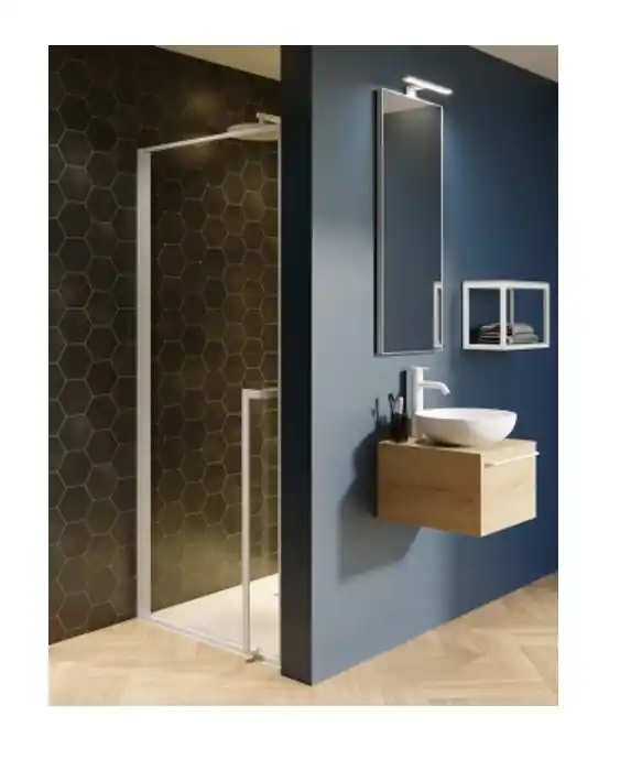 Skleněné sprchové dveře do niky Riho LUCID GD101, GD108W000, sklo 6 mm, 80 cm, bílé matné Pouze Dnes