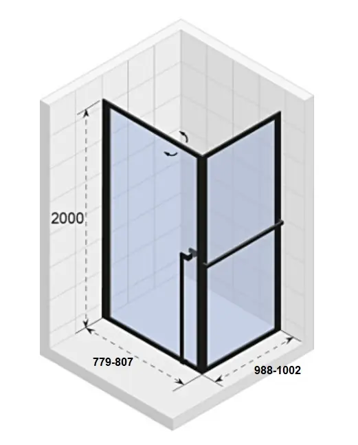 Bestseller Sprchový kout Riho LUCID GD201, GD208W100, obdélník, sklo 6 mm, 100 x 80 cm, bílá matná