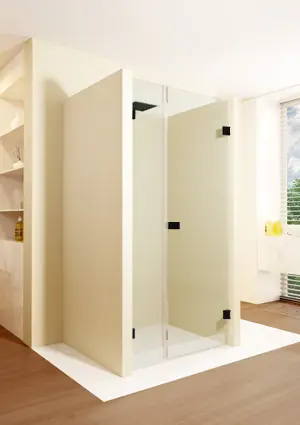 Nejnovější Verze Sprchové dveře do niky Riho SCANDIC NXT X102, GX07020B2, černá, 90 cm, pravé