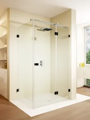 Vysoce Kvalitní Sprchový kout čtvercový Riho SCANDIC NXT X203, GX00074B2, černá, 100 x 100 cm, pravý