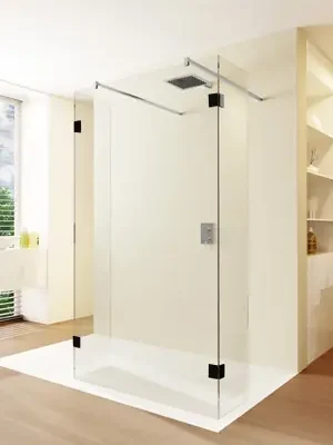 Dokud Zásoby Vydrží Pevná sprchová zástěna Riho SCANDIC NXT X202, GX00342B0, 90 x 140 cm, černá