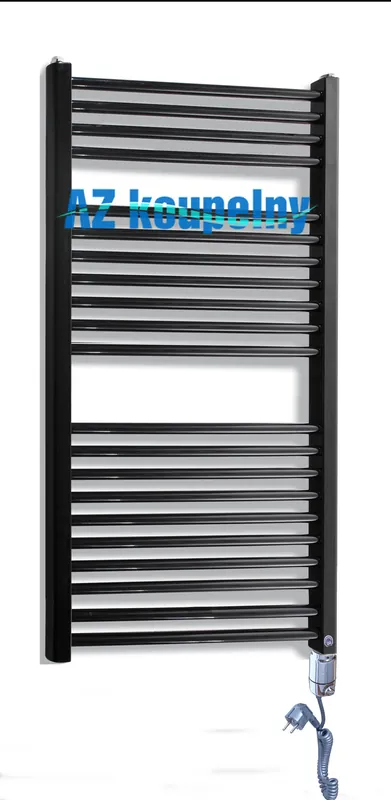 Elektrický radiátor Neriet PRIMO, s termostatem GTX chrom, 400 x 1160 mm, černá lesk Snelle Levering