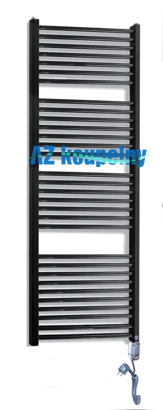 Elektrický topný žebřík Neriet PRIMO, s termostatem GTX chrom, 500 x 1732 mm, černá matná Exclusieve Aanbieding