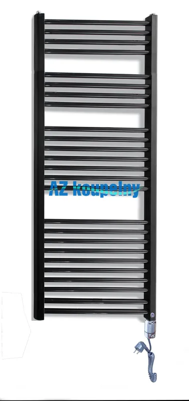 Must-Have Elektrický topný radiátor s termostatem GTX chrom Neriet PRIMO 750 x 1424 mm, černá matná