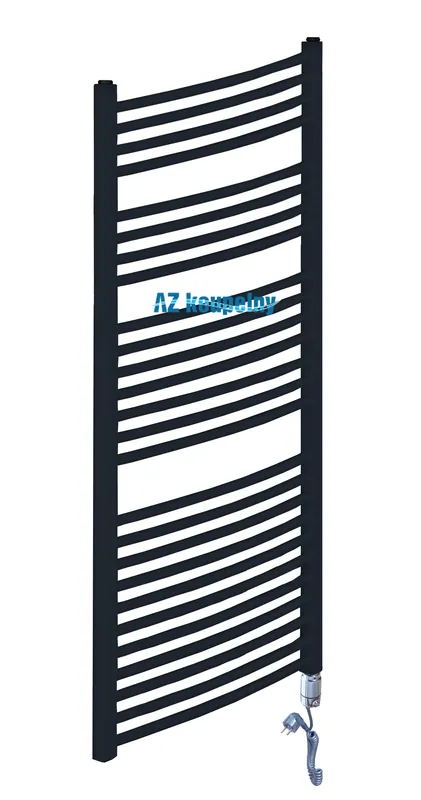 Goedkoop Elektrický radiáto Neriet PRIMO RONDO, termostat GTX, 400 x 1424 mm, zaoblený, černá matná