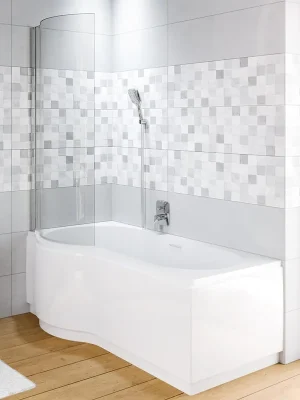 Vanová otočná zástěna Riho NOVIK Z108 Riho DORADO, čiré sklo 6 mm, 150 x 80 cm, levá Koopje