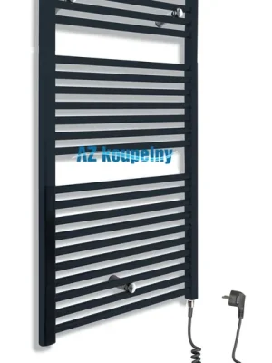 Značkový Elektrický topný žebřík Neriet PRIMO, 400 x 1160 mm antracit, el. topná tyč bez termostatu