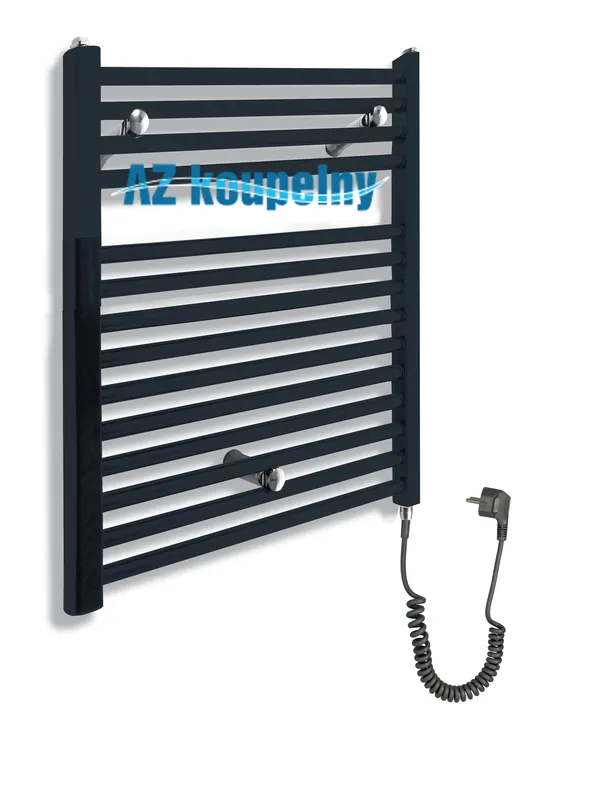 Actieprijs Elektrický radiátor Neriet PRIMO, 500 x 764 mm, černá lesklá, el. topná tyč bez termostatu