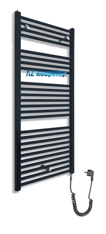 Must-Have Elektrický žebřík Neriet PRIMO, 500 x 1424 mm, černá matná, topná tyč bez termostatu