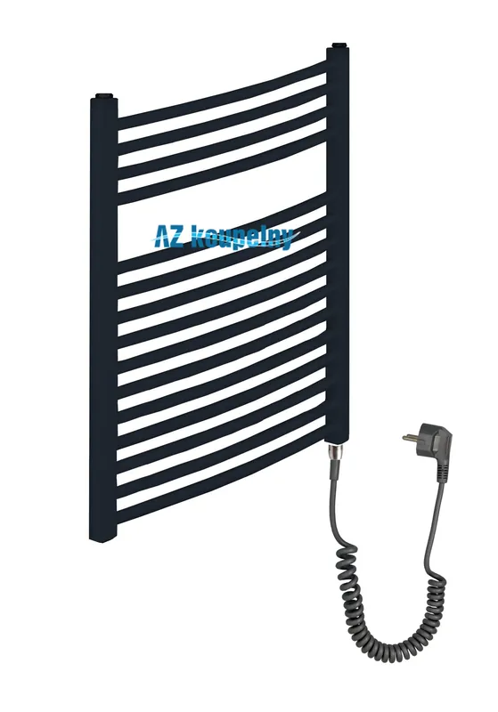 Elektrický zaoblený radiátor Neriet PRIMO RONDO, 750 x 764 mm,černá matná, bez termostatu Lage Kosten