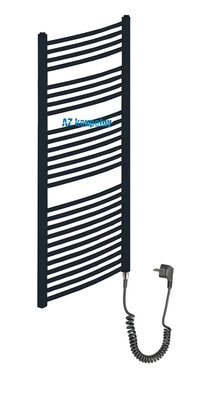 Elektrický žebřík do koupelny Neriet PRIMO RONDO černý mat, 750 x 1424 mm, bez termostatu Rechtstreeks Van De Fabrikant