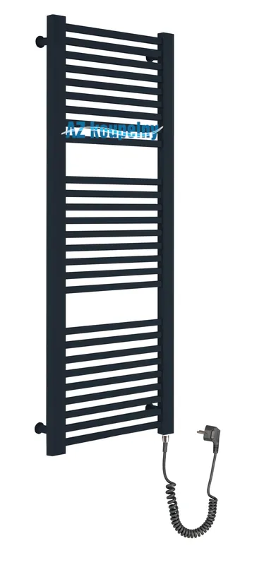 Elektrický hranatý žebřík Neriet Quadro Duo, 600 x 1700 mm černá matná, bez termostatu Gratis Retour