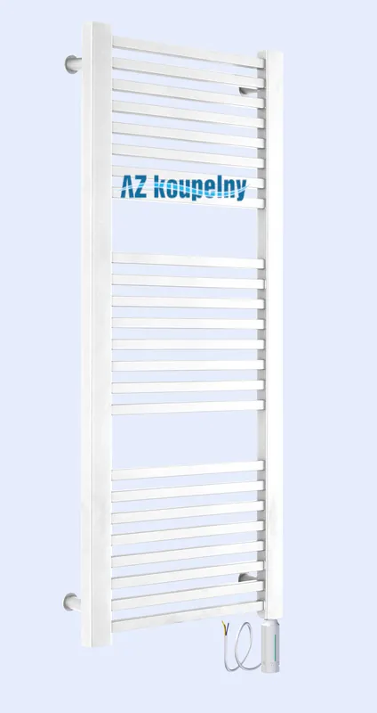 Elektrický hranatý koupelnový žebřík Neriet Quadro Duo, 500 x 1140 mm, termostat RC bílý Beperkt Aanbod