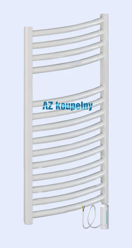 Elektrický radiátor do koupelny Neriet PRIMO RONDO, 600 x 764 mm, bílý termostat RC Beste Prijs