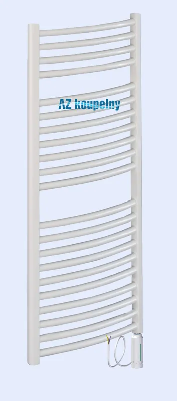 Elektrický radiátor do koupelny Neriet PRIMO RONDO, 600 x 1160 mm, bílý termostat RC Direct Verzonden