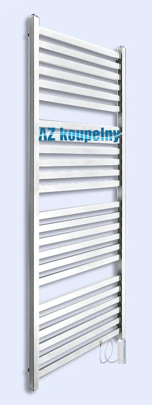 Elektrický koupelnový žebřík Neriet Capri, topná tyč s termostatem RC, 600 x 1436 mm, bílý Op = Op